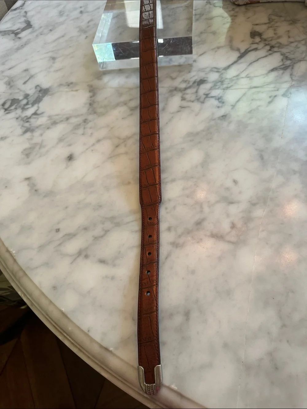 Jos. A. Bank, Alligator Embossed Leather Belt. Size:44